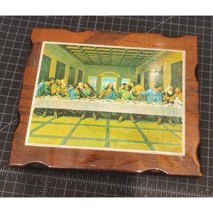 Vtg 1980 Scafa Tornabene The Last Supper Art Painted In England Religious Plaque